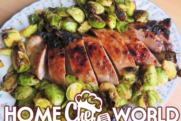 pork tenderloin with caramelized sprouts