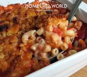 Dishing Up Macaroni & Cheese with Tomatoes