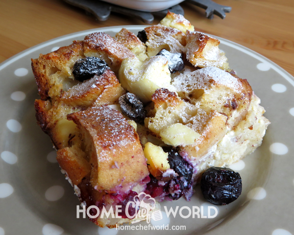 French Toast Casserole With Cream Cheese and Berries on Plate