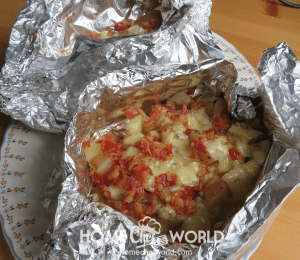 Campfire Potatoes Cooked