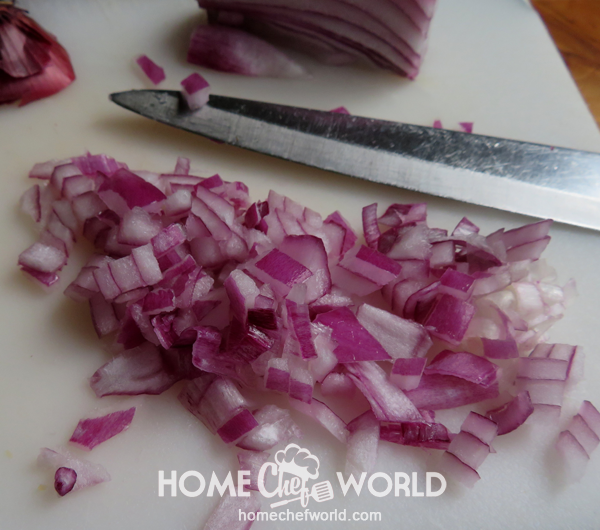 Chopped Red Onion for Broccoli Salad