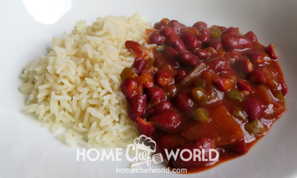 Red Beans And Rice on Plate