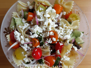 Mediterranean Pasta Salad Recipe Presentation