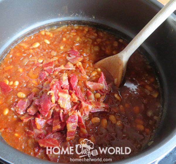 Adding Bacon to Boiling Beans