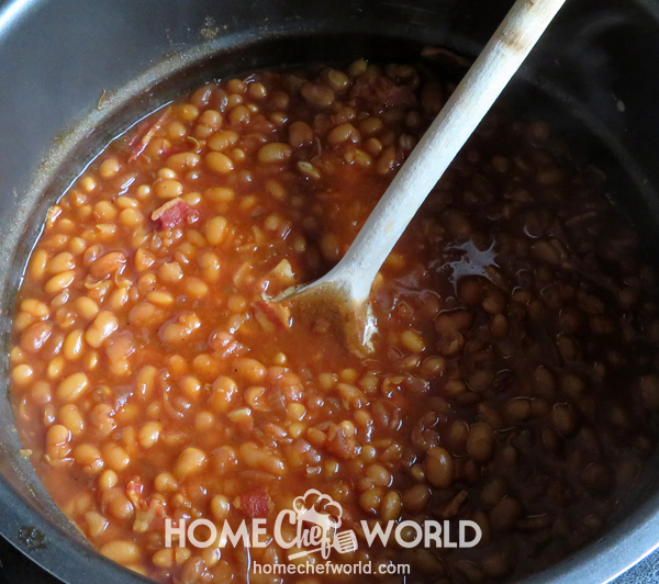 Instant Pot Baked Beans Done and Ready to Serve