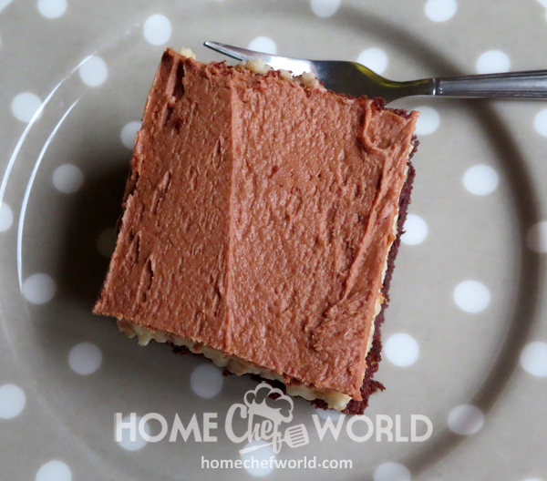 Chocolate Ho Ho Cake Cut into Squares