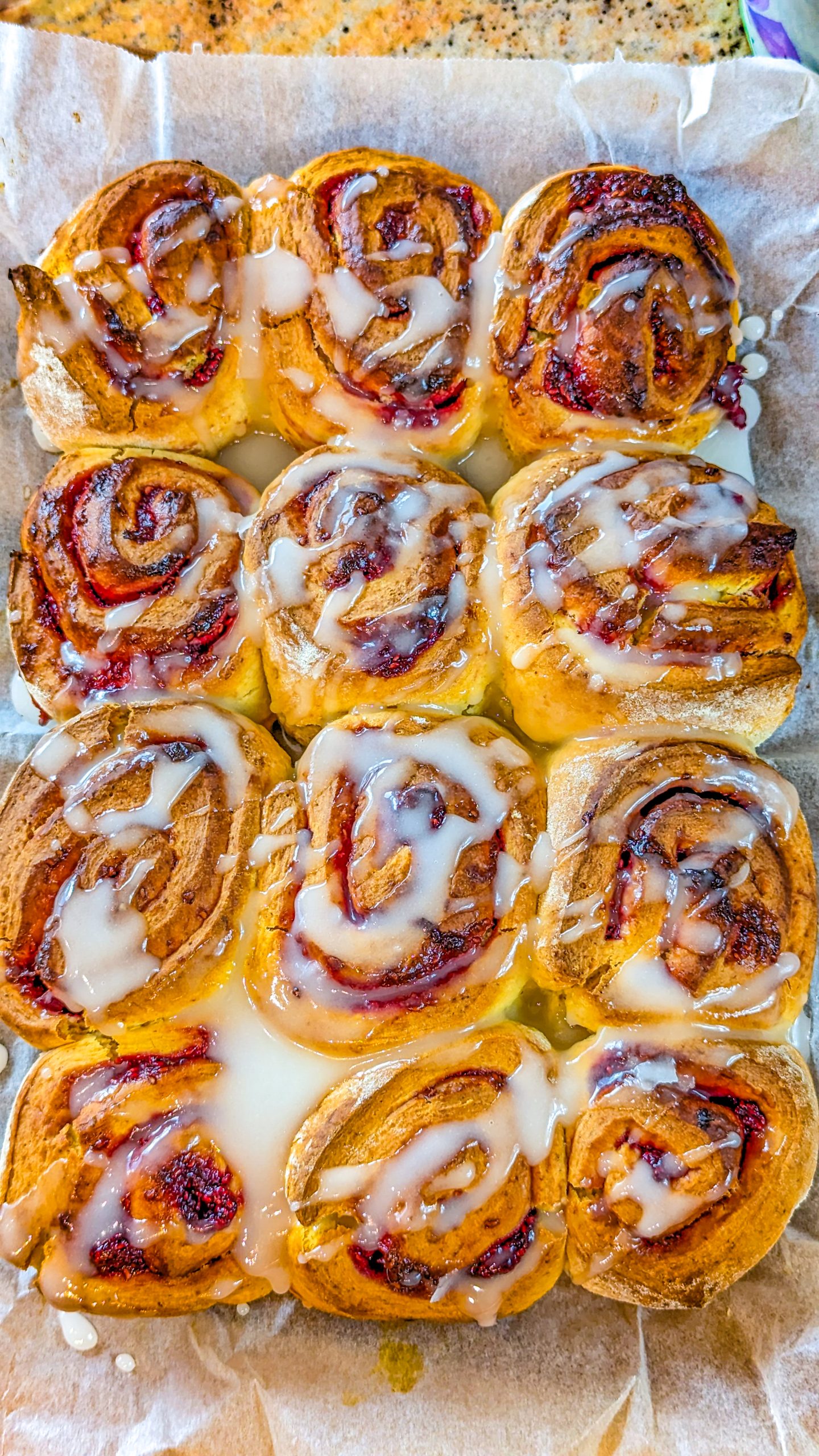 Raspberry Rolls with Lemon Glaze - Home Chef World